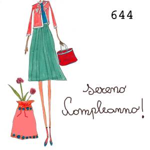  12 x 12 cm - biglietto + busta + filo