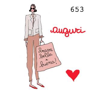  12 x 12 cm - biglietto + busta + filo